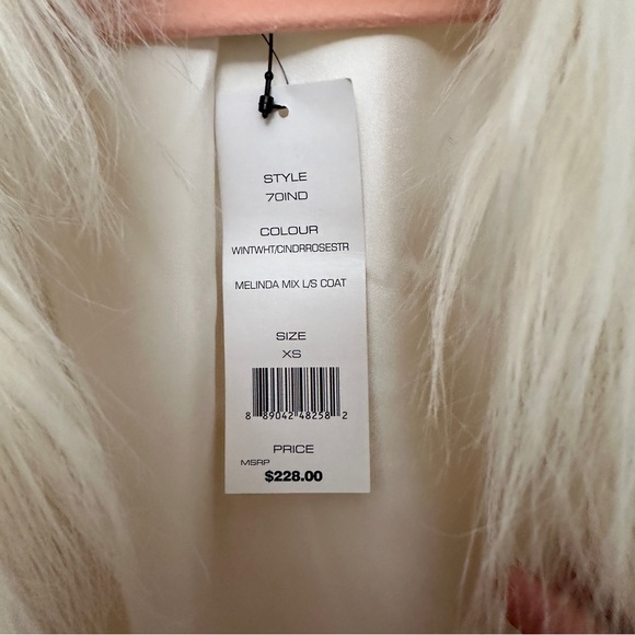 FRENCH CONNECTION Melinda Faux Fur Coat. NWT SIZE XS - Picture 6 of 7